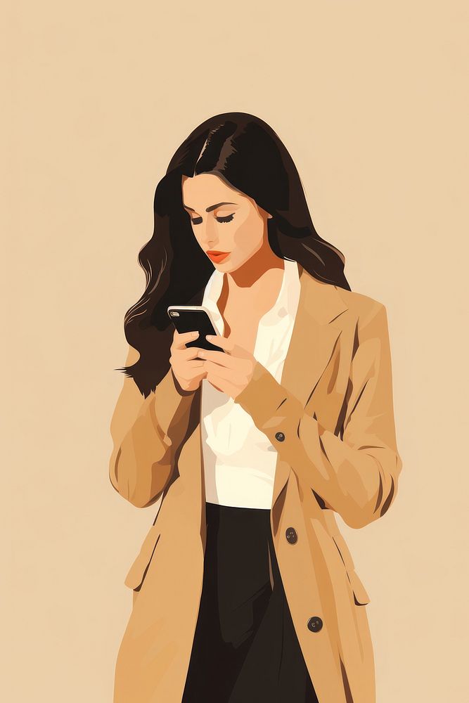 Cell phone portrait adult woman. AI generated Image by rawpixel.