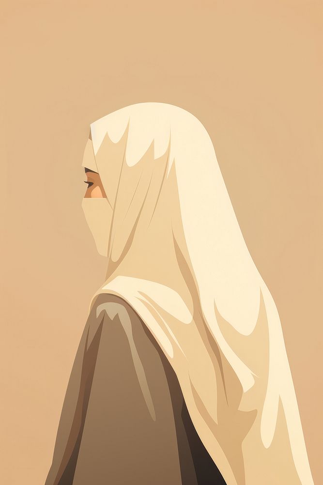 Muslim adult hijab headscarf. 