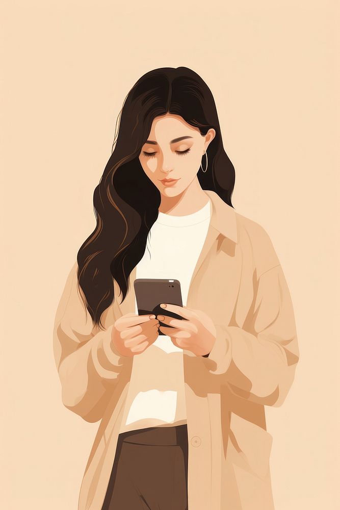Smartphone portrait adult women. AI generated Image by rawpixel.