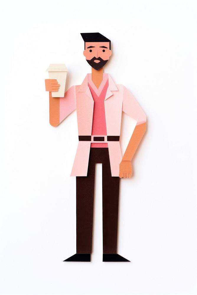 Barista white background representation creativity. AI generated Image by rawpixel.