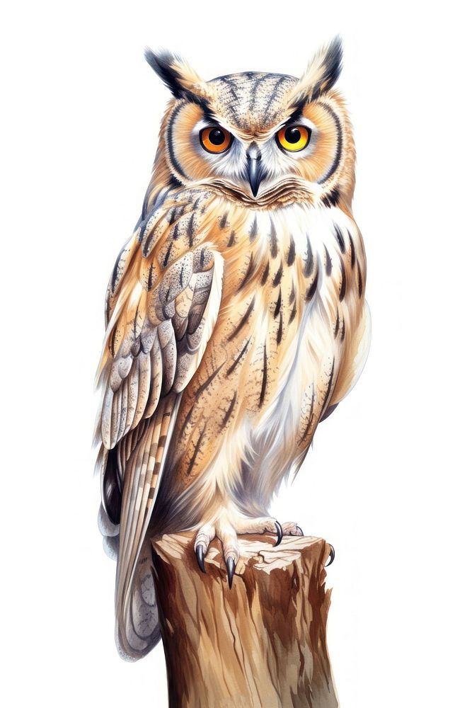 Owl drawing animal sketch. AI | Premium Photo Illustration - rawpixel