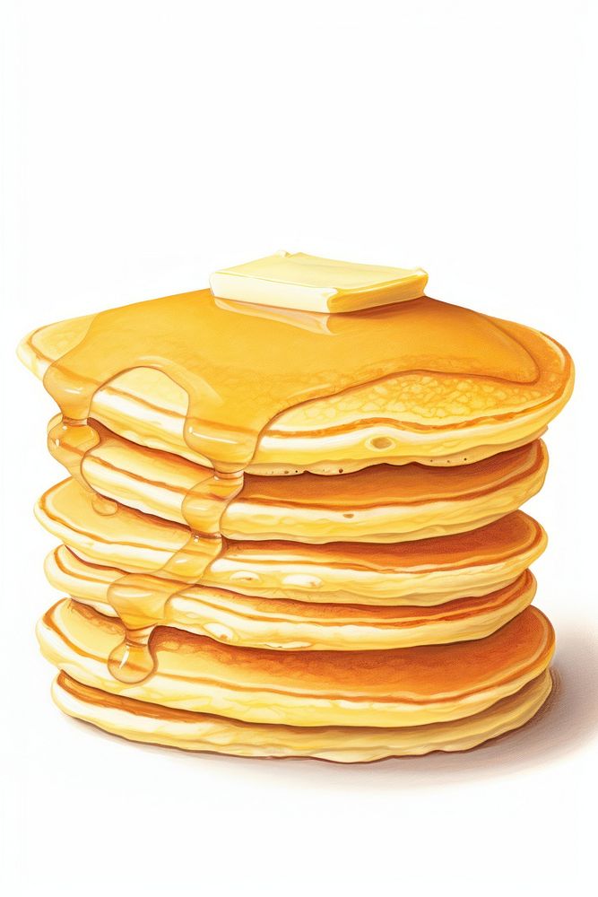 Pancake food white background accessories. AI generated Image by rawpixel.