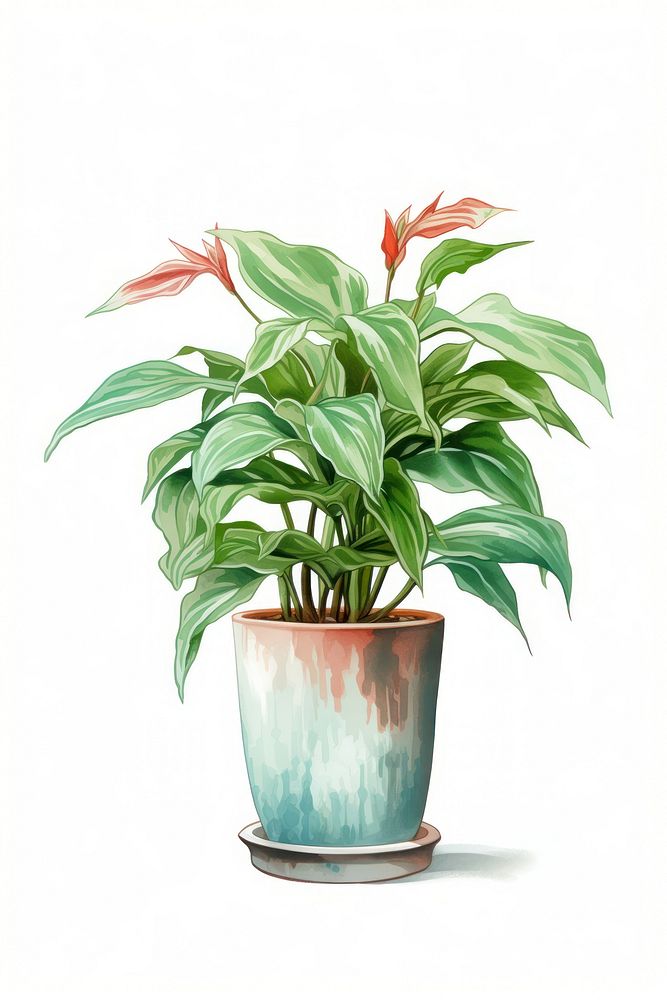 Indoor plant flower leaf houseplant. AI generated Image by rawpixel.