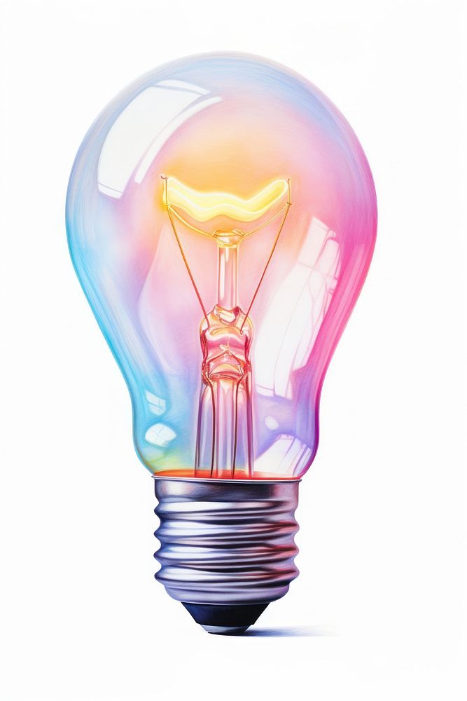 Bulb light lightbulb white background. AI generated Image by rawpixel.