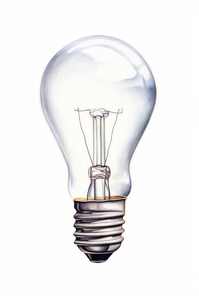 Bulb lightbulb white background electricity. AI generated Image by rawpixel.