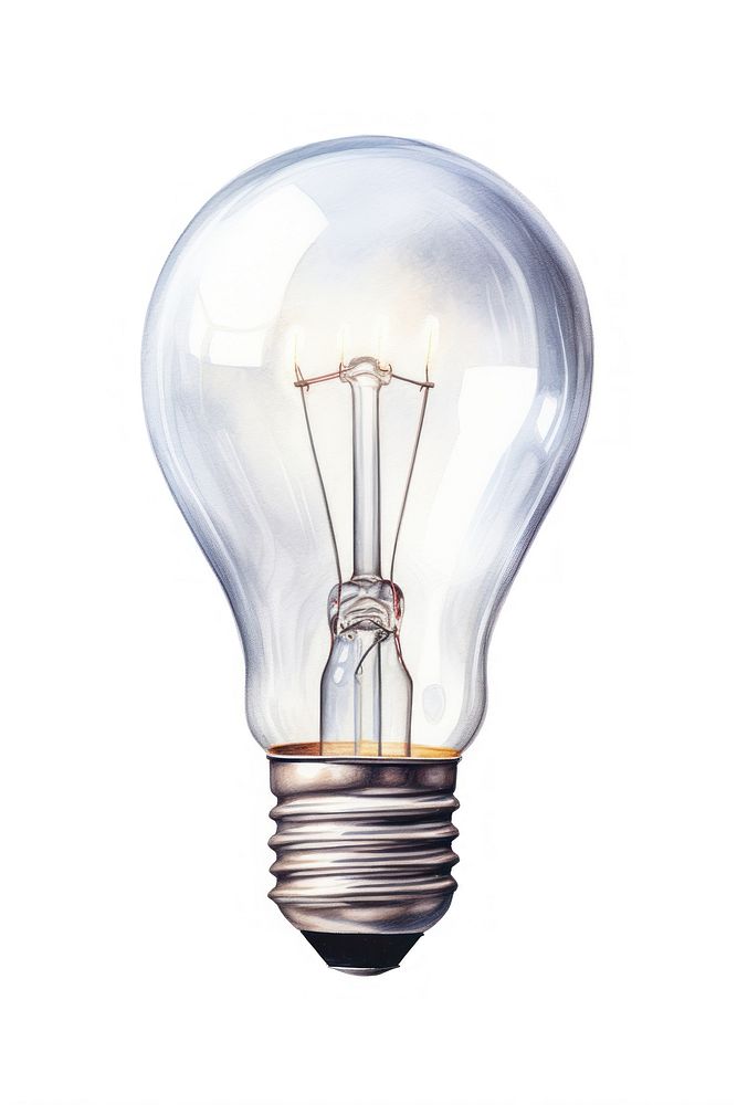 Bulb lightbulb white background electricity. AI generated Image by rawpixel.