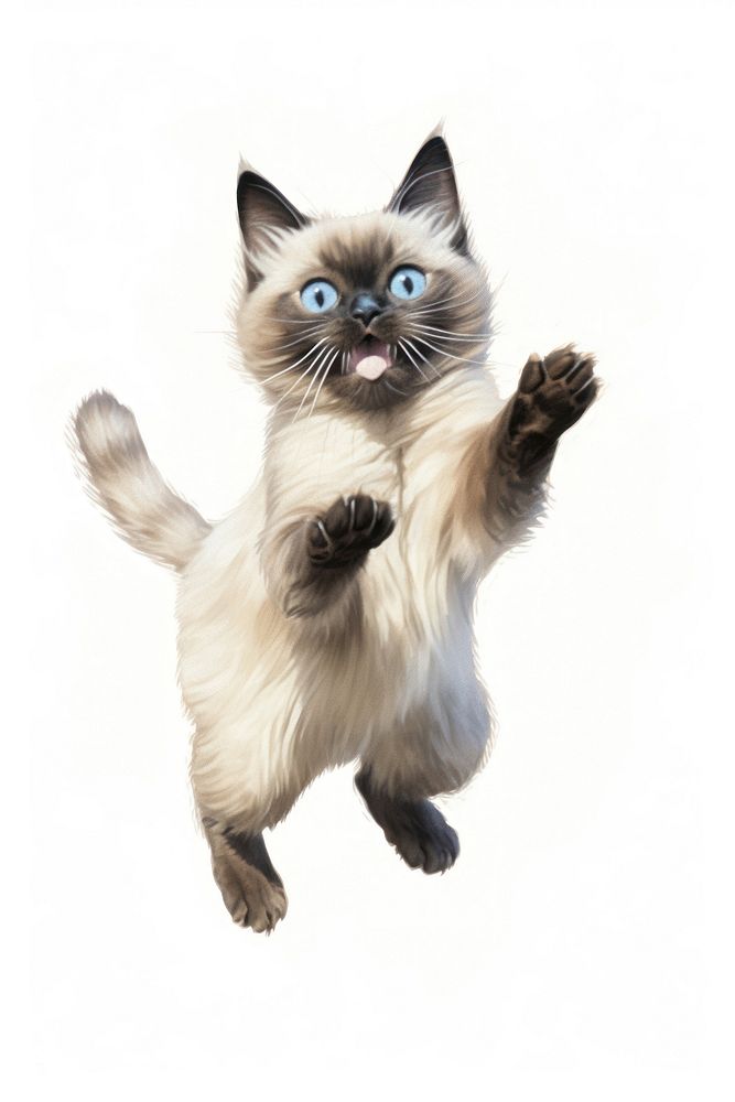 Siamese cat siamese mammal animal. AI generated Image by rawpixel.
