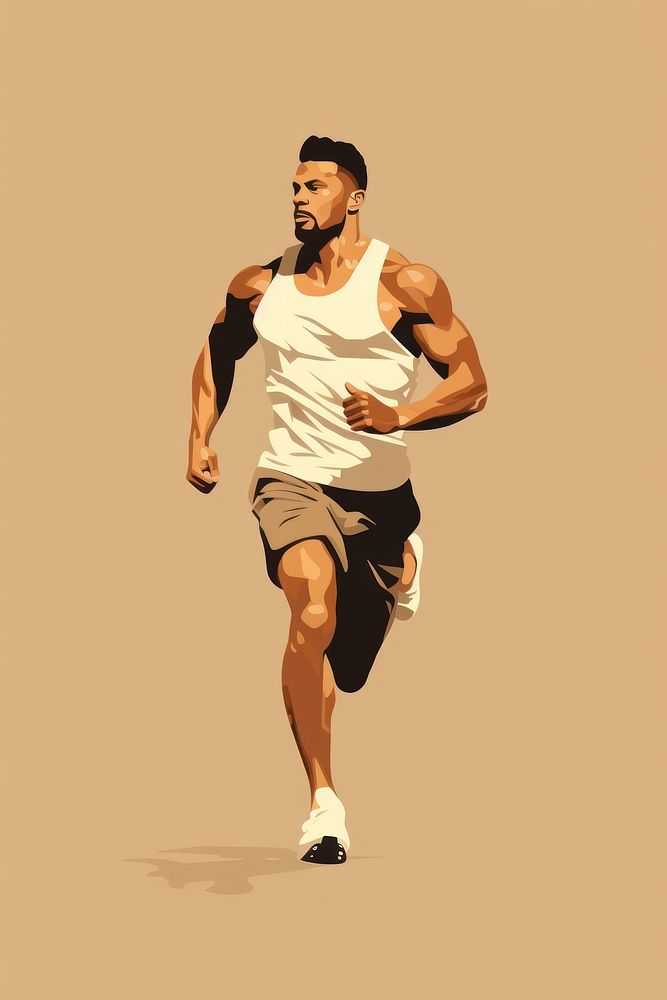 Athlete running jogging athlete. AI generated Image by rawpixel.