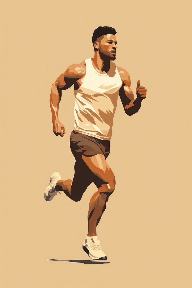 Athlete running jogging athlete. AI generated Image by rawpixel.