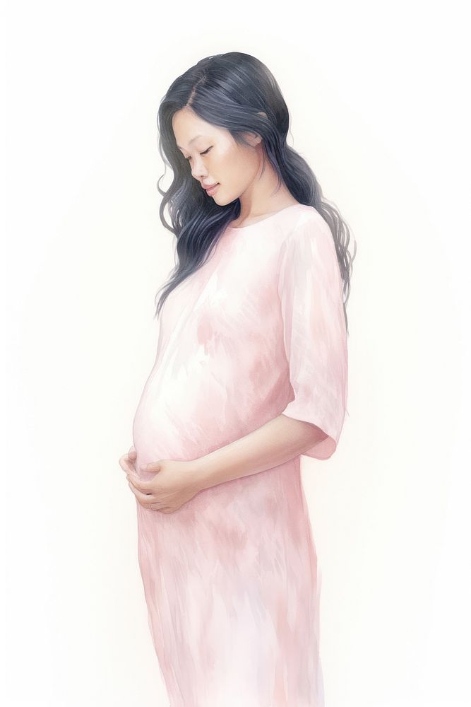 Asia woman pregnancy portrait female adult. AI generated Image by rawpixel.