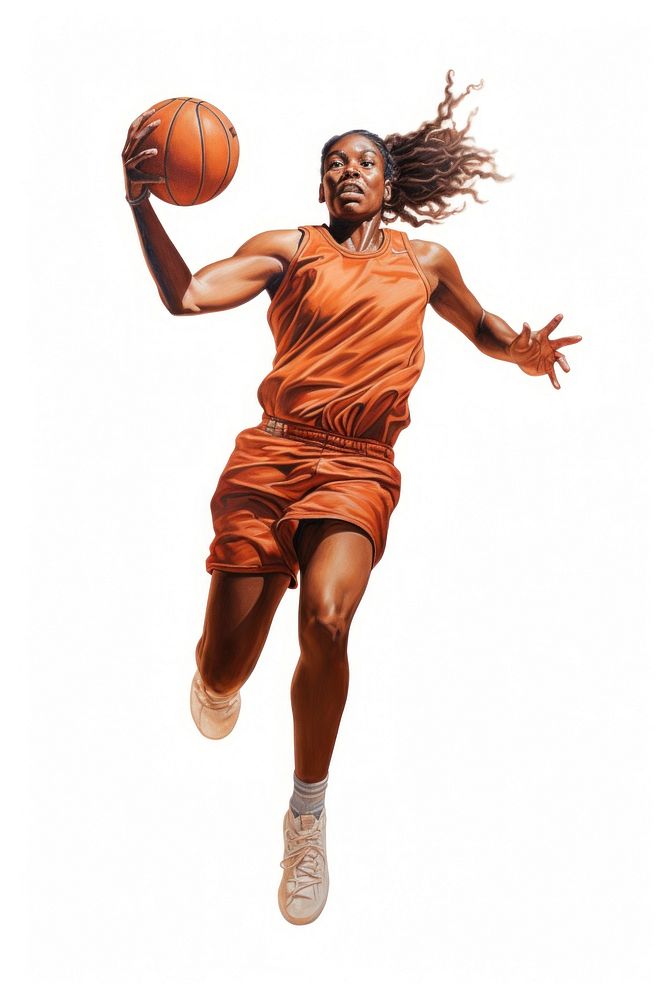 Woman basketball player jumping sports adult. AI generated Image by rawpixel.