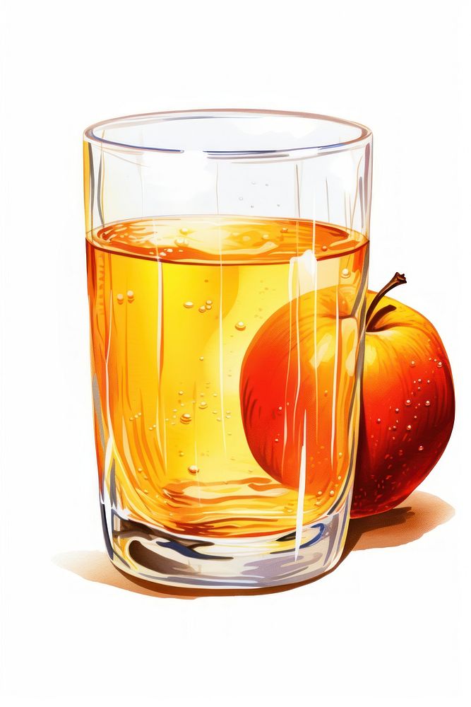 Glass drink juice white background. AI generated Image by rawpixel.