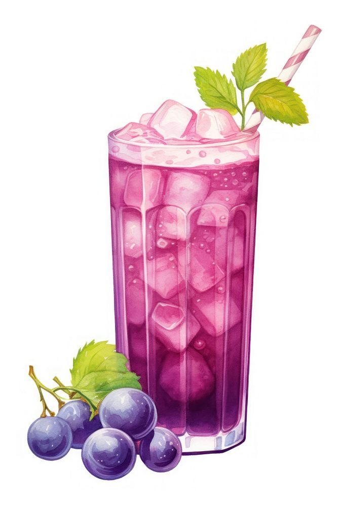 Grape Juice juice blueberry cocktail. AI generated Image by rawpixel.