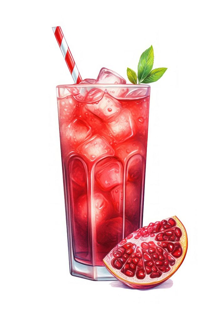 Pomegranate juice cocktail fruit. AI generated Image by rawpixel.