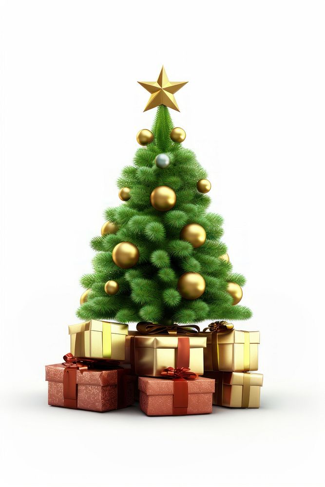 A Christmas tree christmas plant box. AI generated Image by rawpixel.