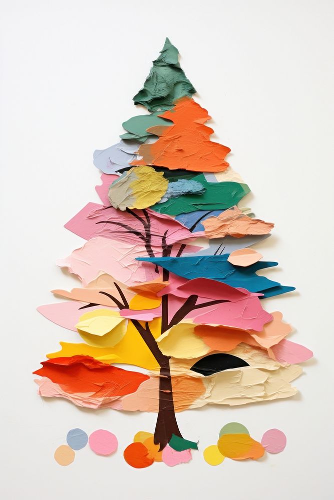 Christmas tree paper plant leaf. AI generated Image by rawpixel.