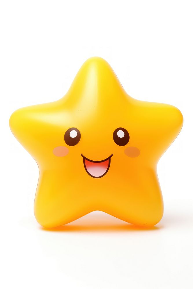Star toy white background anthropomorphic. AI generated Image by rawpixel.