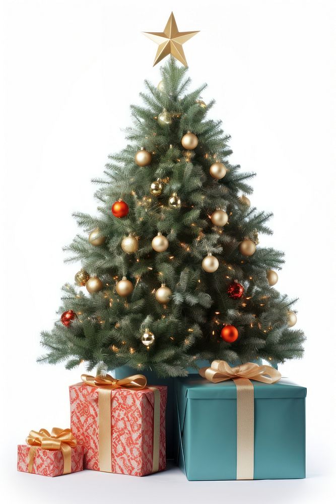 Shinny Christmas star christmas plant tree. AI generated Image by rawpixel.