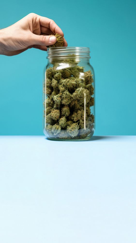 Jar medicine green plant. AI generated Image by rawpixel.