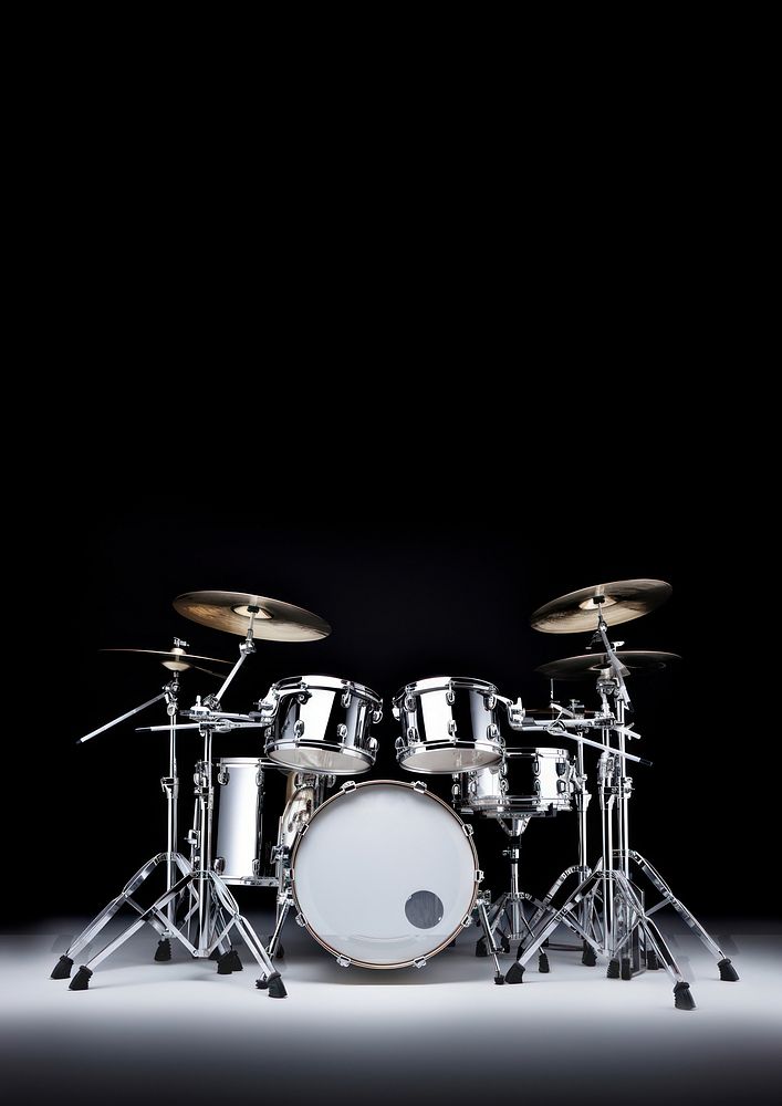 Drum kits percussion drums membranophone. AI generated Image by rawpixel.