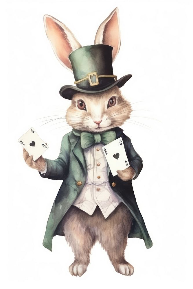 Magician animal mammal hat. AI generated Image by rawpixel.