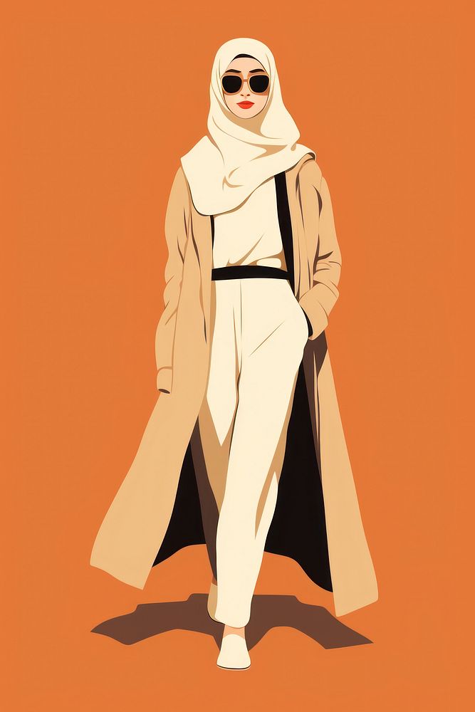 Woman wearing a hijab fashion adult sunglasses. AI generated Image by rawpixel.