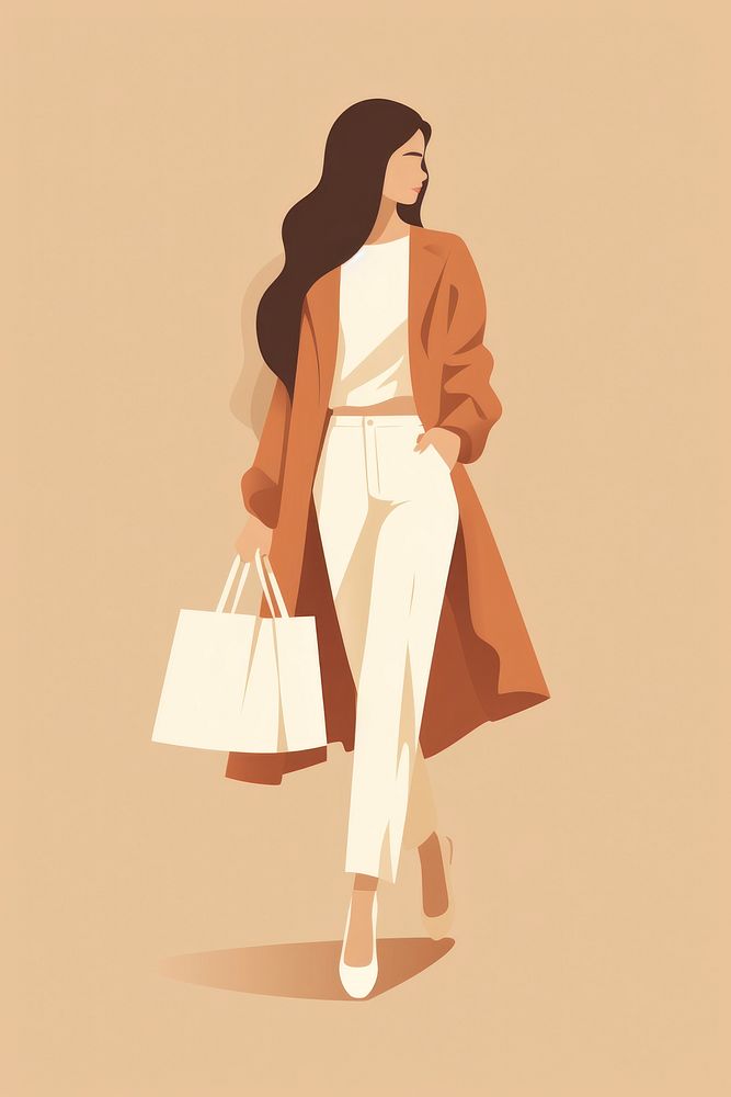 Women shopping handbag walking adult. AI generated Image by rawpixel.