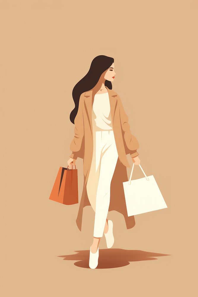 Women shopping handbag walking purse. AI generated Image by rawpixel.