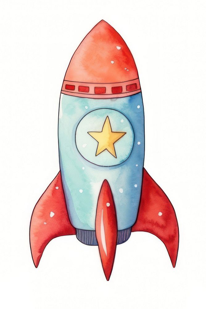 Rocket cartoon water spacecraft. AI generated Image by rawpixel.