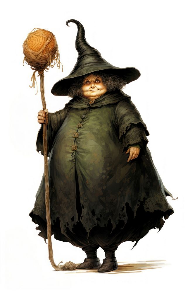 Witch drawing adult white background. AI generated Image by rawpixel.
