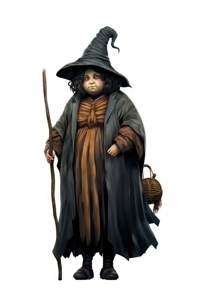 Witch costume adult white background. AI generated Image by rawpixel.