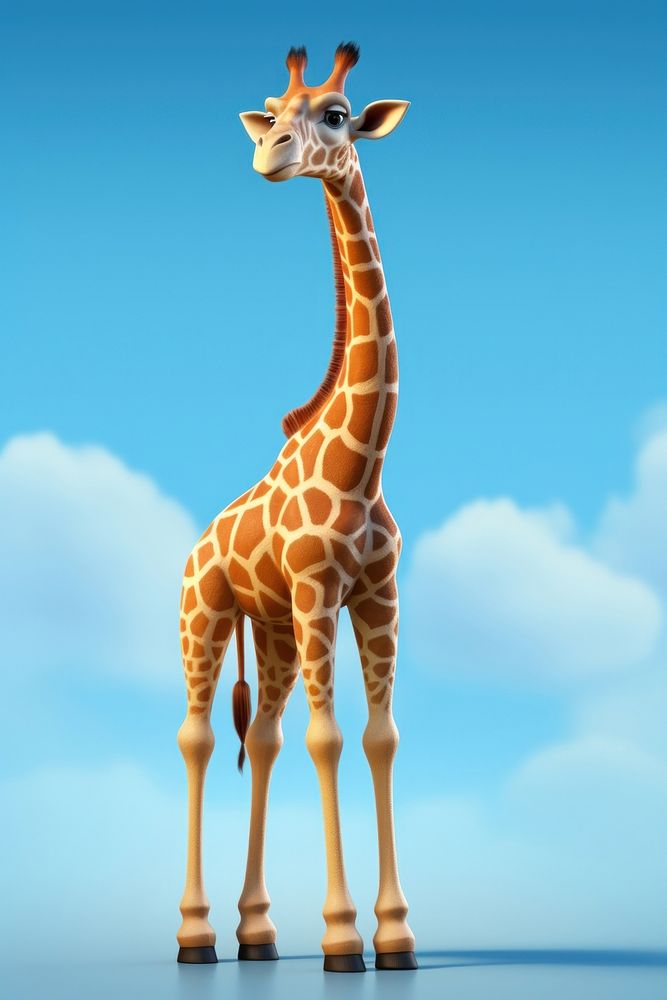 Giraffe wildlife cartoon animal. 