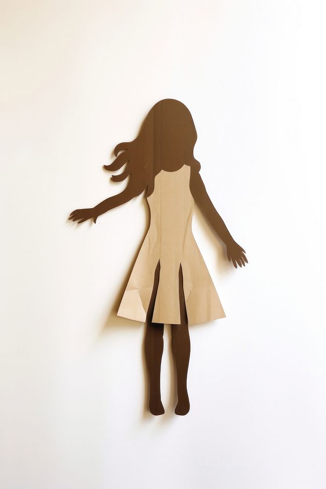 Girl dress back white background. AI generated Image by rawpixel.