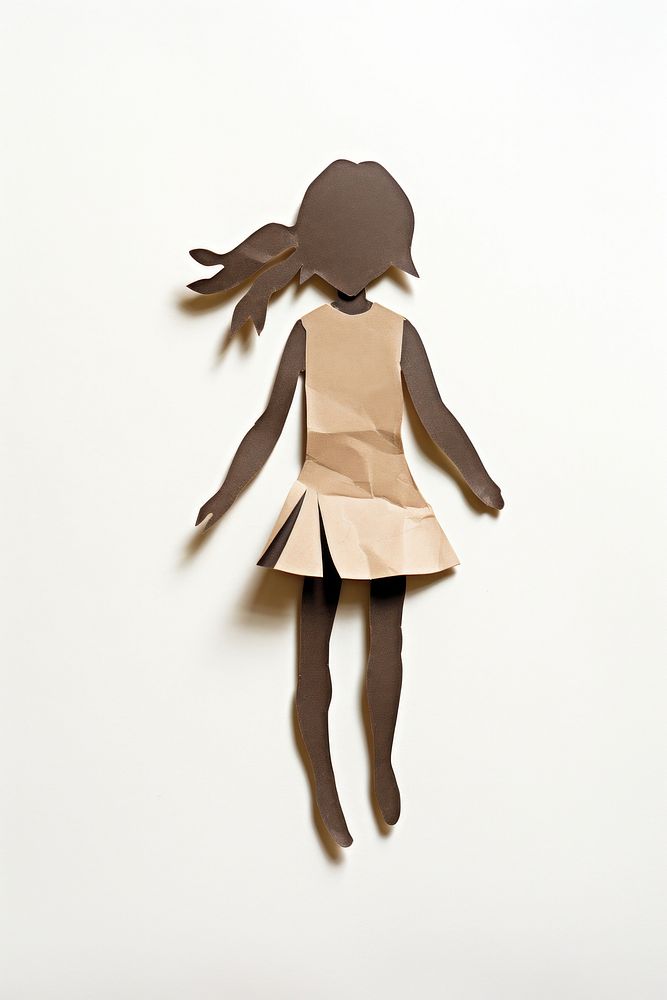 Girl paper art toy. AI generated Image by rawpixel.