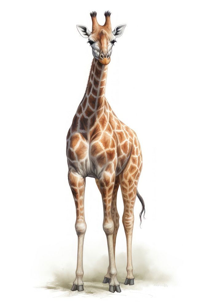 Full body giraffe wildlife animal mammal. AI generated Image by rawpixel.