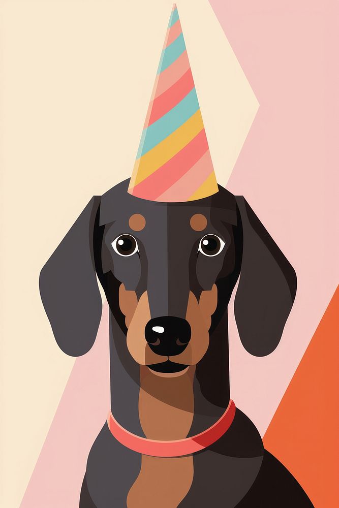 Dachshund party mammal animal hat. 