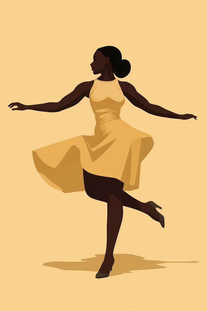 Black women dancing adult face entertainment. AI generated Image by rawpixel.