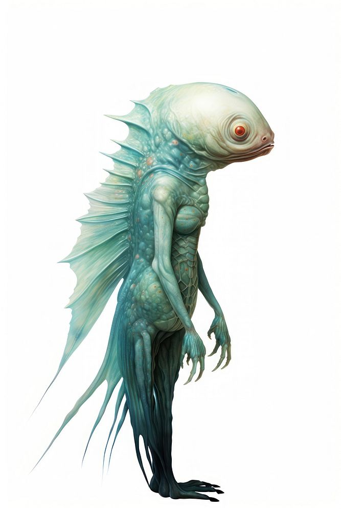 Alien fish animal alien. AI generated Image by rawpixel.