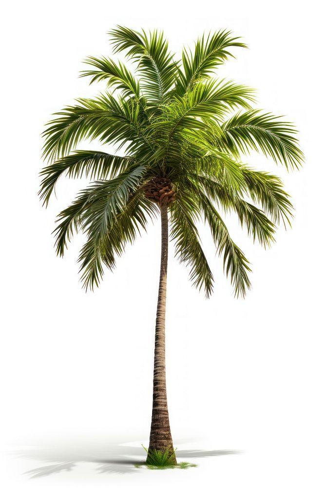 Palm plant tree white background. AI generated Image by rawpixel.