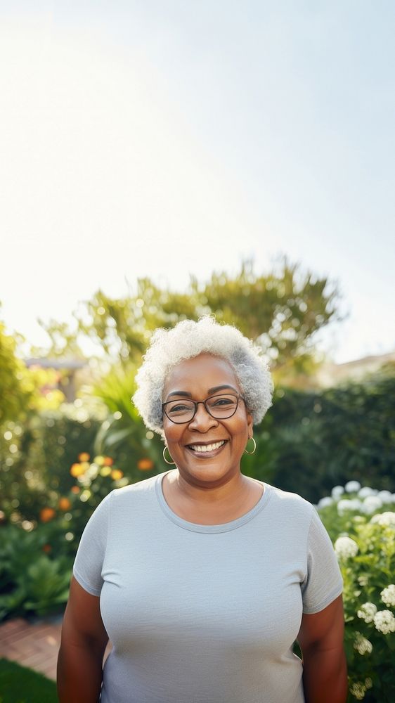 Chubby senior black portrait glasses adult. 