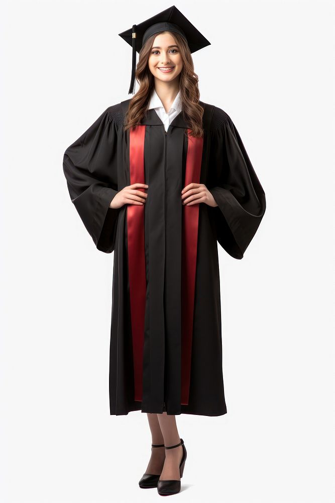 A plain-looking graduate woman graduation portrait costume. AI generated Image by rawpixel.