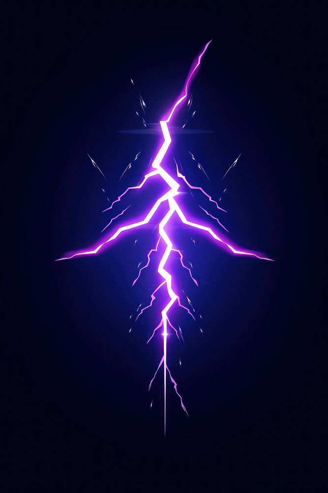 Neon white purple thunderbolt thunderstorm | Premium Photo - rawpixel