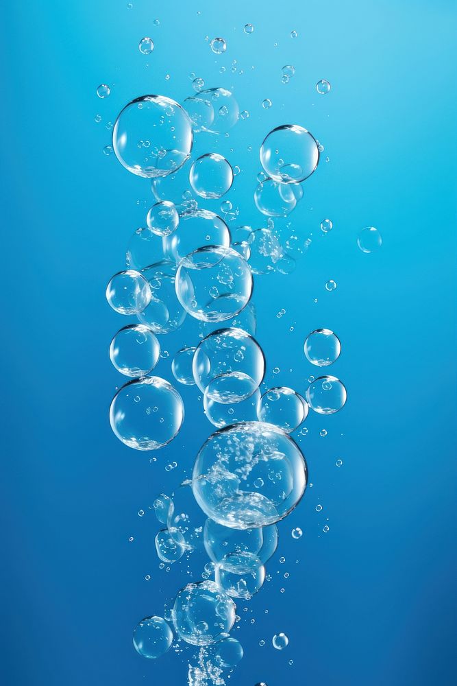 Bubbles backgrounds underwater blue. AI generated Image by rawpixel.