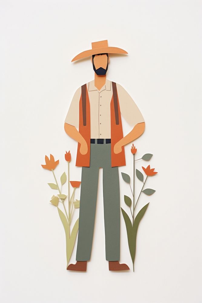 Farmer painting art representation. AI generated Image by rawpixel.
