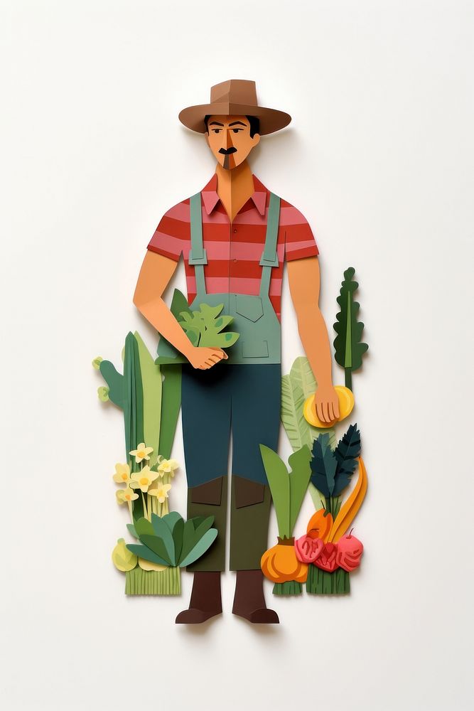 Man farmer adult plant art. AI generated Image by rawpixel.