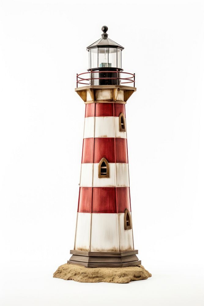 Architecture lighthouse tower white background. AI generated Image by rawpixel.
