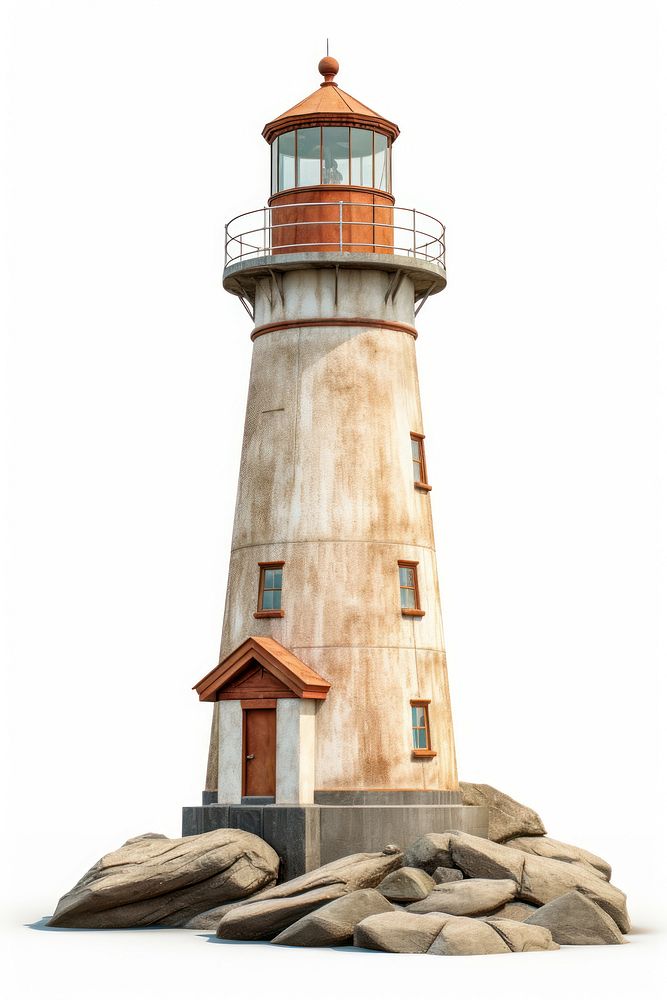 Architecture lighthouse building tower. AI generated Image by rawpixel.