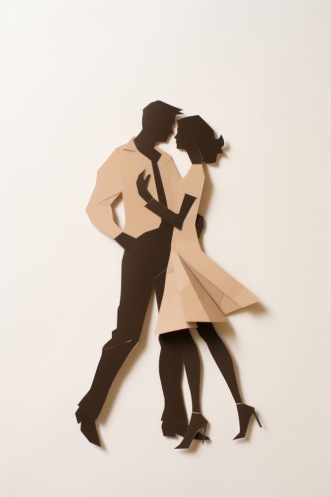 Couple Romantically Engaged In A Kiss dancing tango adult. AI generated Image by rawpixel.