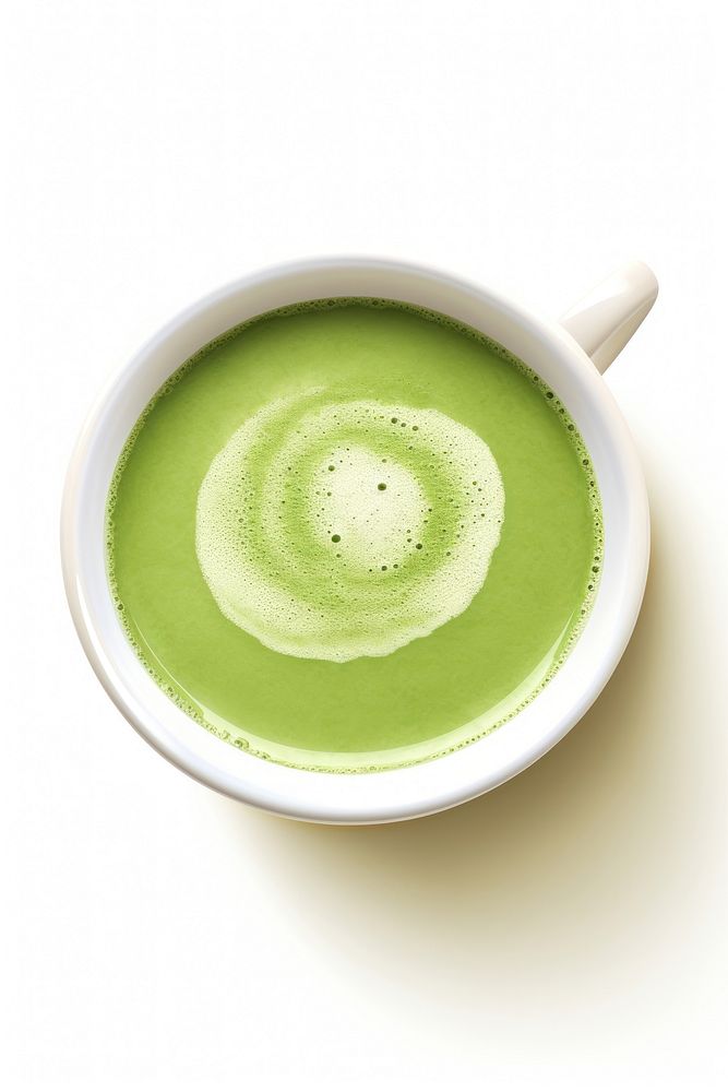 Japanese matcha tea drink food cup. 