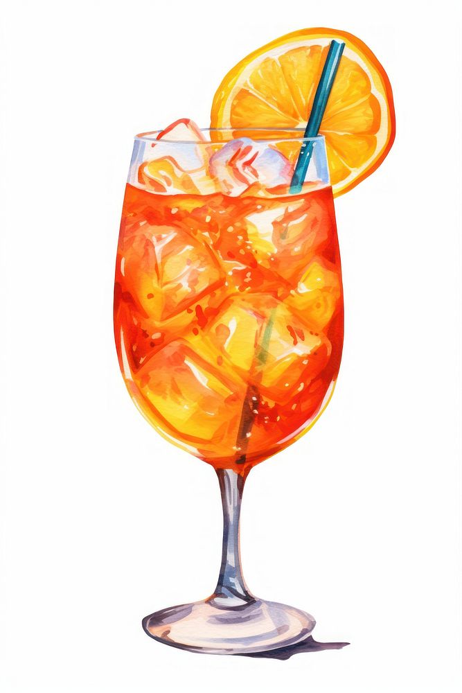 Glass cocktail spritz drink. 
